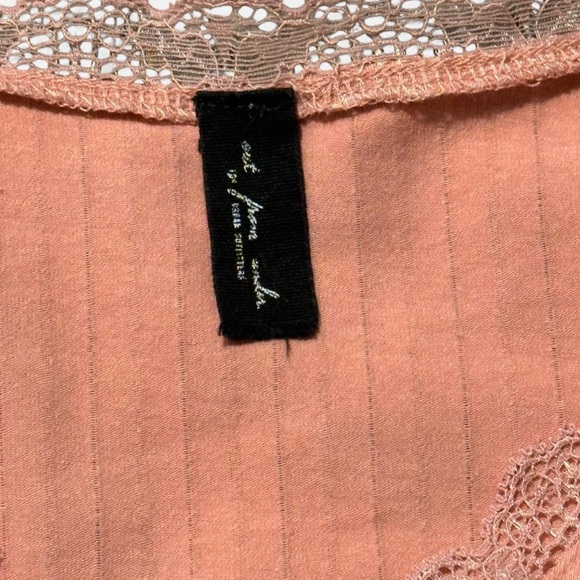 Urban Outfitters Pink Lace-Trimmed Ribbed Cardigan - Picture 2 of 6